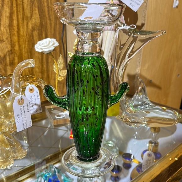Pier 1 Other - Pier 1 hand blown Glass Cactus Art Piece